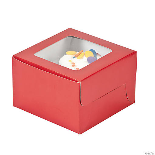 Red Cupcake Boxes - 12 Pc.