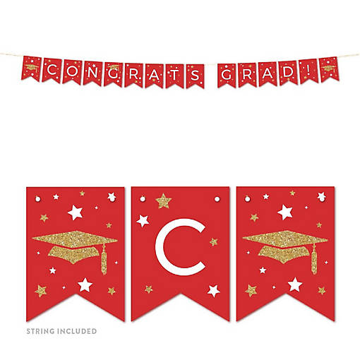 Red Gold Congrats Grad 5ft