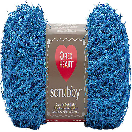 Red Heart Scrubby Yarn-Ocean