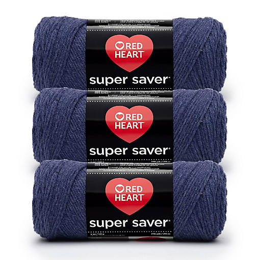 Red Heart Super Saver Yarn 3/Pack-Denim