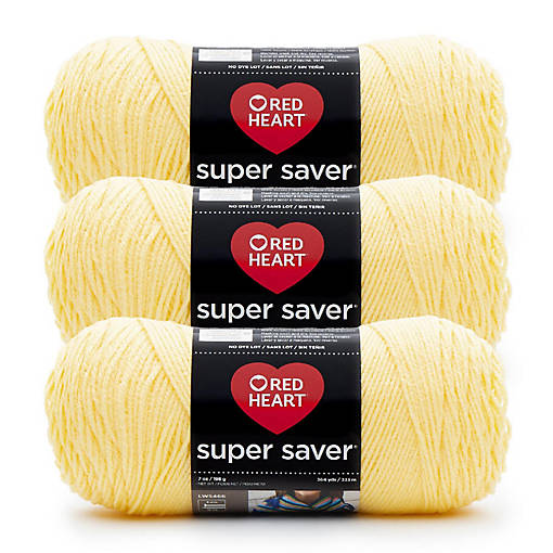Red Heart Super Saver Yarn 3/Pack-Lemon