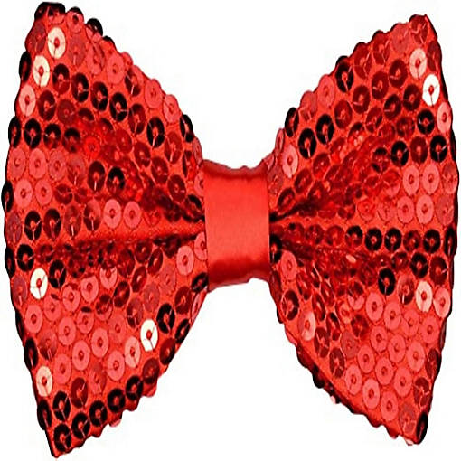 Red Men's 2.5 Sparkle Bow Tie