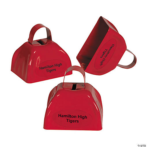 Red Personalized Cowbells - 12 Pc.