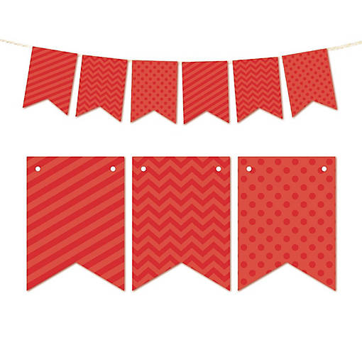 Red Rustic Bunting Banner 9ft
