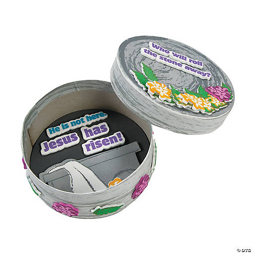 Religious Easter Empty Tomb Prayer Box Craft Kit - Makes 12
