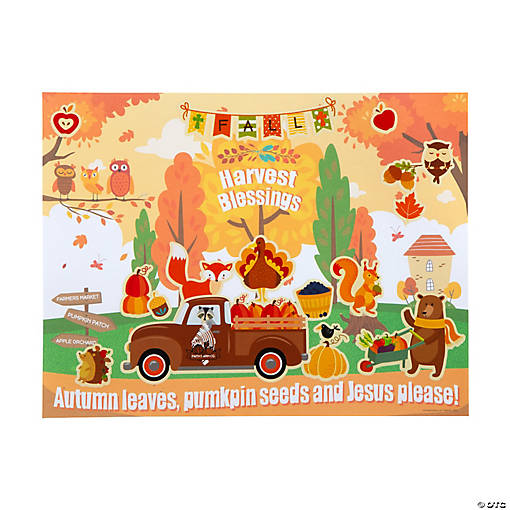 Religious Fall Sticker Scenes - 12 Pc.