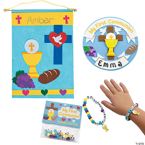 Religious First Communion Craft Kit Assortment - Makes 36