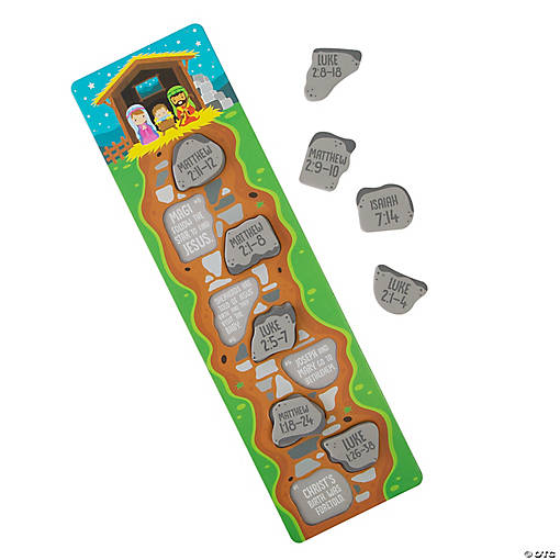 Religious Nativity Token Laminated Chipboard Sequencing Game