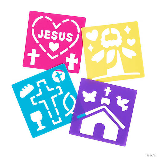 Religious Stencil Set - 12 Pc.
