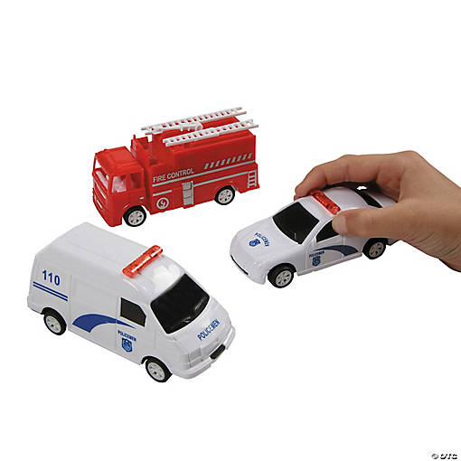 Rescue Pull-Back Vehicles - 12 Pc.
