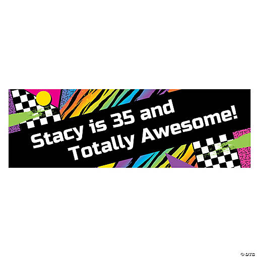 Retro Party Custom Banner