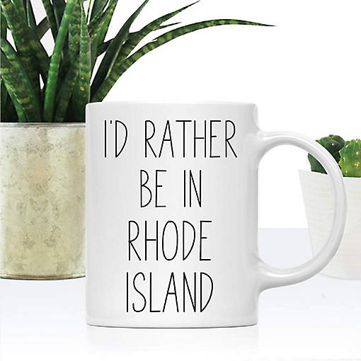Rhode Island Ceramic Travel Coffee Mug
