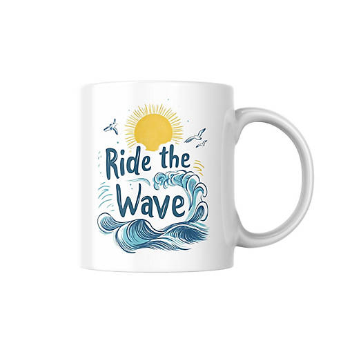 Ride the Wave Mug by Dancing Littles Jungle
