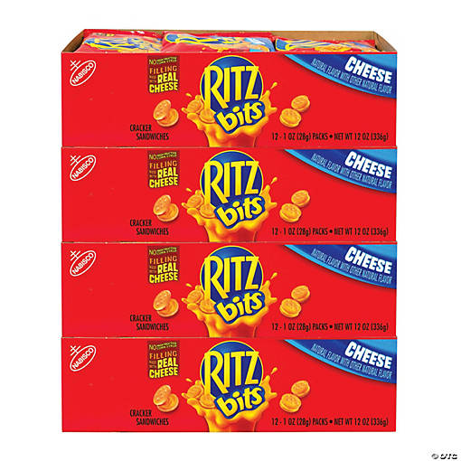RITZ BITS Cheese Sandwich Crackers, 1 oz, 48 Count
