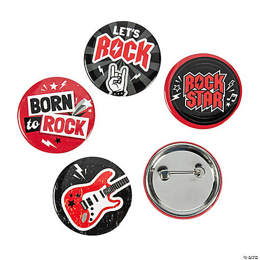 Rock Star Buttons - 24 Pc.