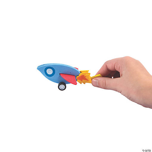 Rocket Pull-Back Toy Craft Kit - Makes 12