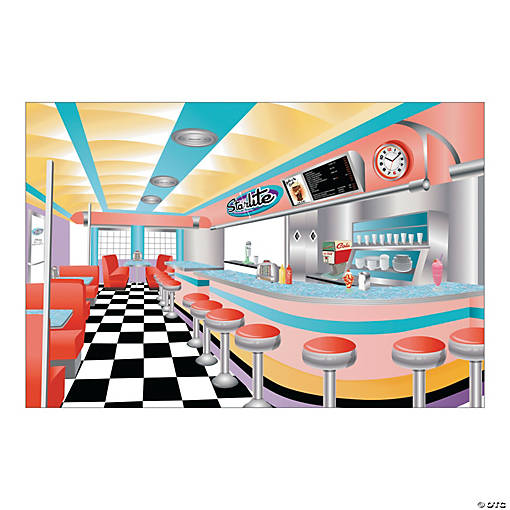 Rockin&amp;#8216; 50s Backdrop - 3 Pc.