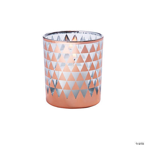 Rose Gold Patterned Votive Holders - 6 Pc.