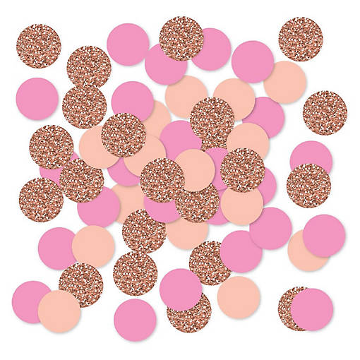 Rose Gold Peach Confetti 180-Pack