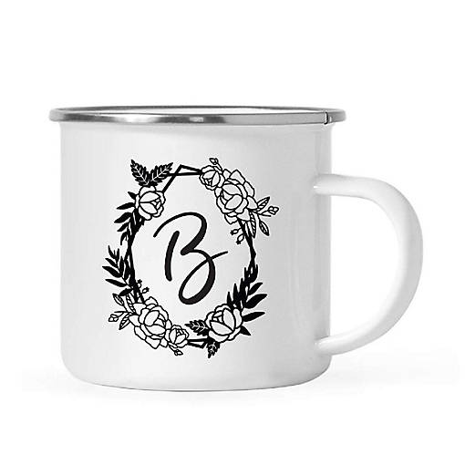 Roses Monogram B 11oz Campfire Mug