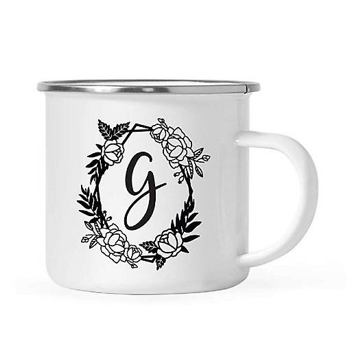 Roses Monogram G 11oz Campfire Mug