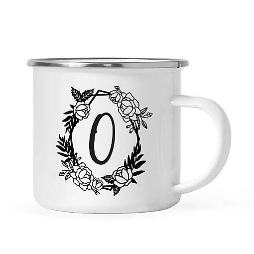 Roses Monogram O 11oz Campfire Mug