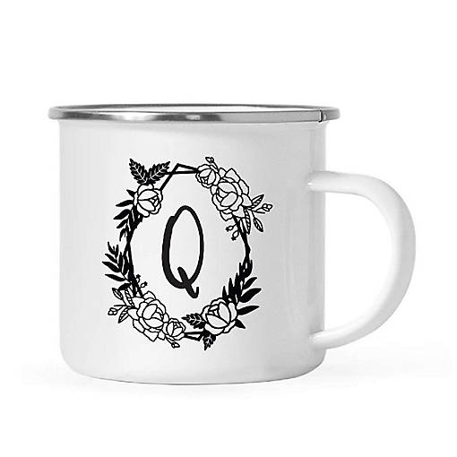 Roses Monogram Q 11oz Campfire Mug