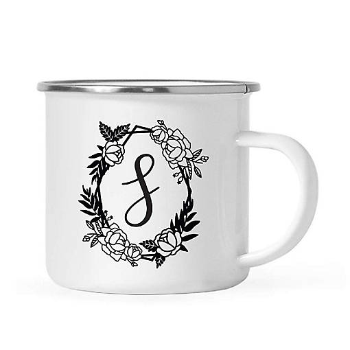Roses Monogram S 11oz Campfire Mug