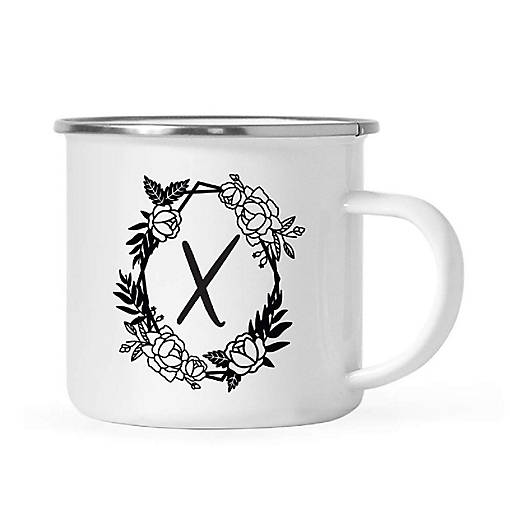 Roses Monogram X 11oz Campfire Mug