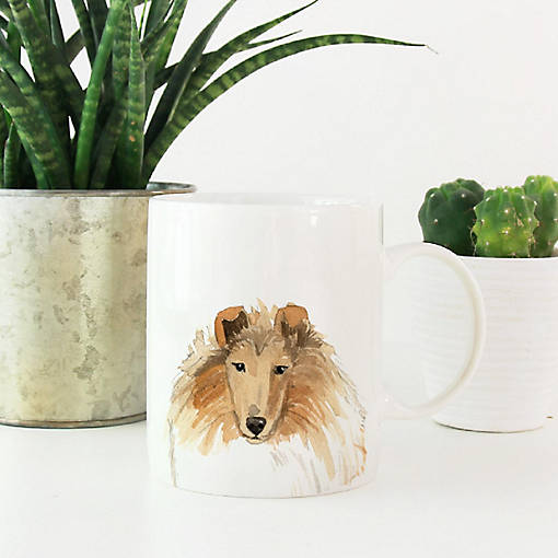 Rough Collie Up Close Ceramic Mug