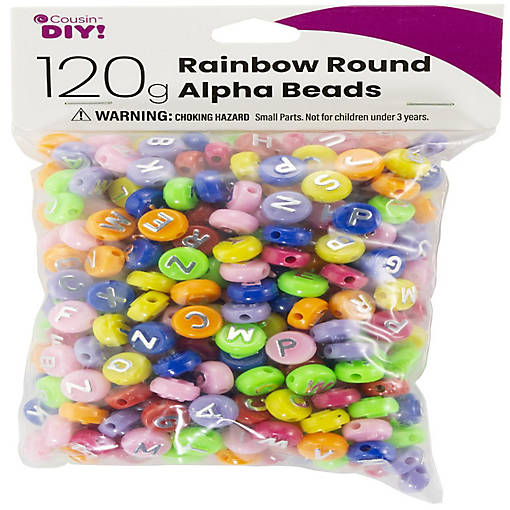 ROUND ALPHA BEADS RAINBOW-ROUND ALPHA BEADS RAINBOW
