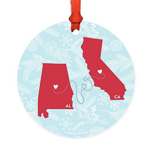 Round Keepsake Ornament, CA &amp; AL
