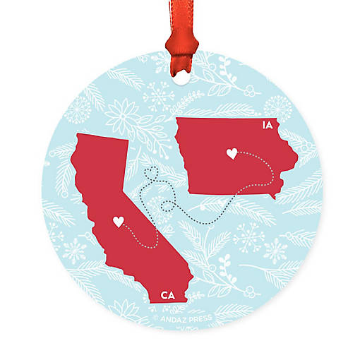 Round Keepsake Ornament, CA &amp; IA