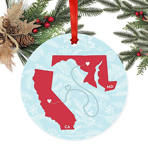 Round Keepsake Ornament, CA &amp; MD