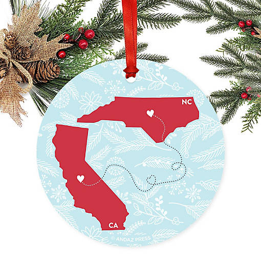 Round Keepsake Ornament, CA &amp; NC