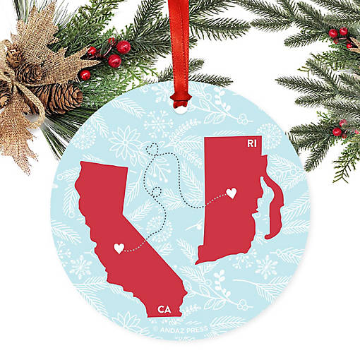 Round Keepsake Ornament, CA &amp; RI