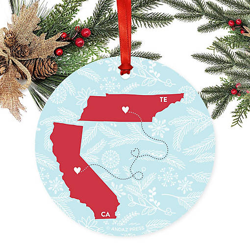 Round Keepsake Ornament, CA &amp; TN
