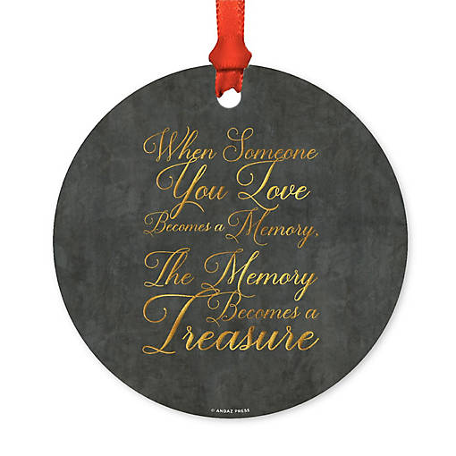 Round Metal Memory Treasure Ornament