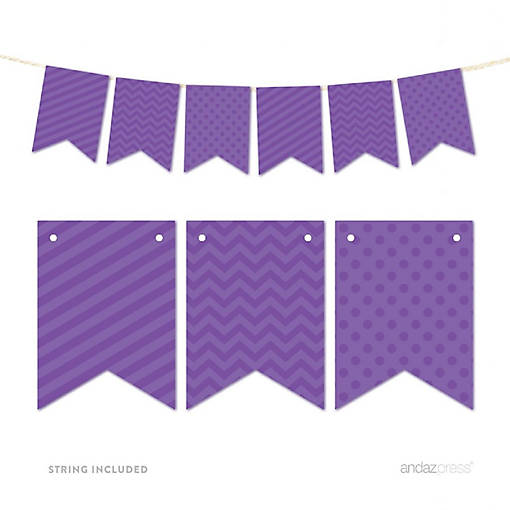 Royal Purple Bunting Banner 9ft