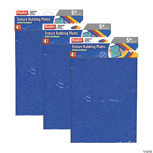 Roylco&amp;#174; Texture Rubbing Plates, 12 count