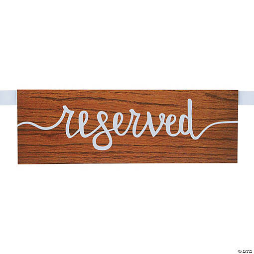 Rustic Reserved Seating Signs - 2 Pc.