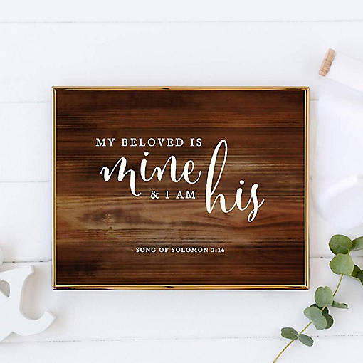 Rustic Wood Beloved Is Mine 8.5x11