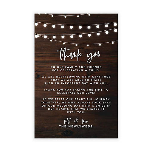 Rustic Wood Lights TY Card 4x6IN 56PC