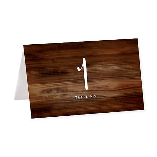 Rustic Wood Table Numbers 1-20 Tent