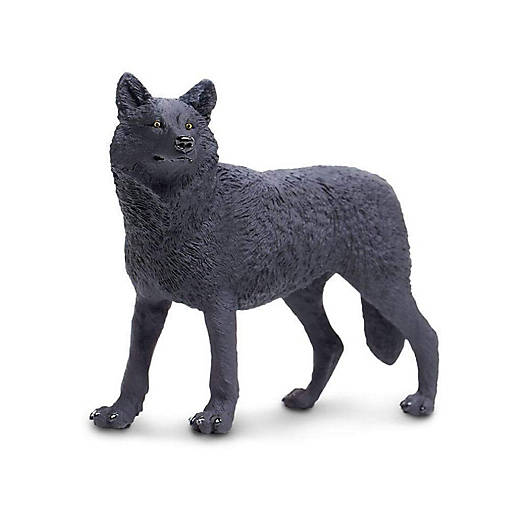 Safari Black Wolf Toy