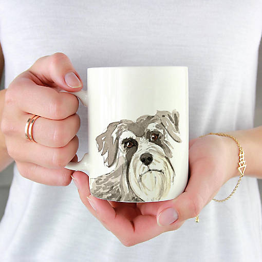 Schnauzer Up Close Ceramic Mug