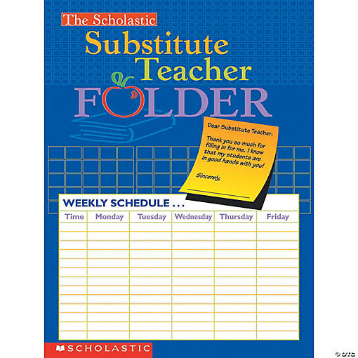 Scholastic (10 Ea) Substitute Teacher Folder