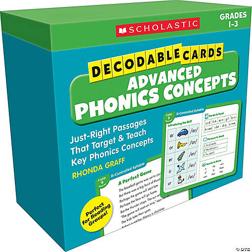 Scholastic Teacher Resources Decodable Cards: Advanced Phonics Concepts