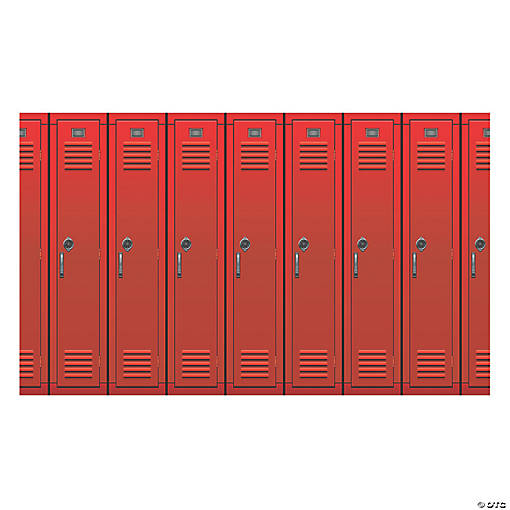 School Locker Backdrop Banner