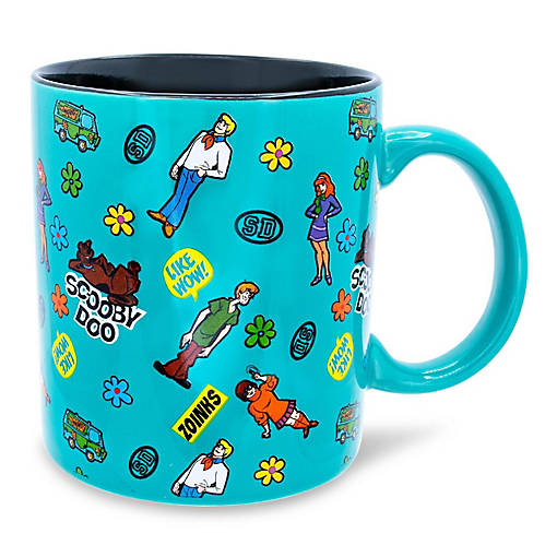 Scooby-Doo Sticker Pattern Ceramic Mug  Holds 20 Ounces